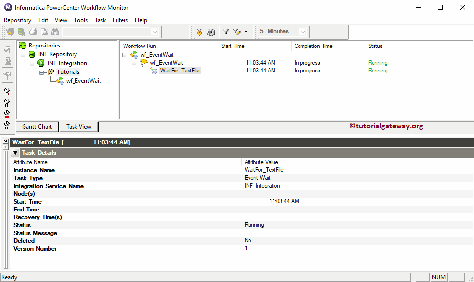 Informatica Workflow Monitor 10